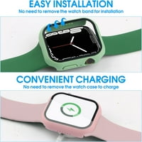 Slučaj Southwit za Apple Watch serija SE 6 SE sa kaljenim zaštitnim zaštitom od stakla, ultra tanki udarni zaštitni zaštitni zaštitni poklopac, cijeli branik kompatibilan sa iwatch-om