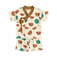 Toddler Boys Outfits Fruit Resipted kratkih rukava kratke hlače za dječju proljeće ljeto slatka trendi