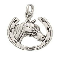 Sterling Silver 30 BO lančani čistokrvni konjski potkov za sreću Privjesak ogrlica