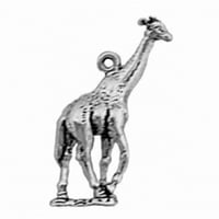 Sterling Silver 16 Bo lanac 3D Walking Giraffe Privjesak ogrlica