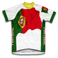 Portugal zastava za biciklizam kratkih rukava za žene - veličina m