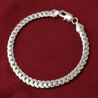 Jednostavan ravni suzbirni srebrni lanac kopča za jastog rubova Ženski nakit