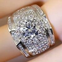 Heiheiup legura elektroplation dijamantskih prstena za rođendan prijedlog poklona za brisanje za angažman