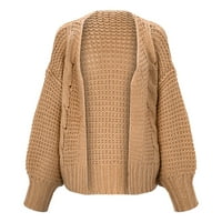 Phonesoap Dame Fashion Casual Mohair Cardigan džemper Casual Cardigan topla jakna smeđa