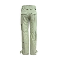XYSAQA Womens Proljetne hlače, ženske hlače Hippie punk pantalone Streetwear Jogger Loose široke noge dugih hlača džepova