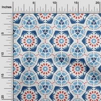 Onuone pamuk cambric plavi tkaninski umjetnički cvijet i oblici Geometrijski DIY odjeću prekrivajući