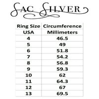 Cvjetni prsten za vječnost Plumeria. Sterling srebrna traka nakita Ženska muško Unizno veličine 6