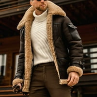 Bomberne jakne za muškarce Casual Solid Clantdown zimski zbir Cool patent patchwork jakne