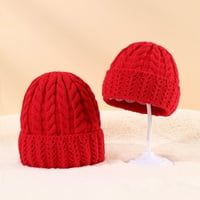 Zimska roditelj-dijete pletena šešir, slatka topala kapu za rodjenđu za djecu punog mjeseca za djecu