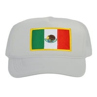 Top Headwear Mexico zastava Šešir za zastavu - Muška pjena mreža Snapback Cap White