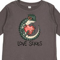 Inktastična anti-valentinova ljubavna koža slatka puna krokodile Skink Lizard poklon mališani dječak ili majica dugih rukava s dugim rukavima