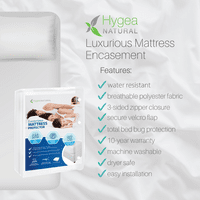 Hygea prirodni luksuzni krevet za pukobučice, otporan na vodu - vodootporan i rastezan do unutrašnjih