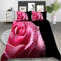 Poklopac posteljine Jedinstveni dizajn 3D ružičasti slikanje Početna Tekstil Poliester prekrivač prekrivača,