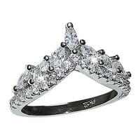 Puno prstenova modni ženski dijamantni luk prsten za prsten za prsten nakit pokloni divlji prstenovi