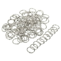 UXCell 0,94 DIA odvojivi vezivni prstenovi Inde Snap Metal Clips, srebrni ton paket