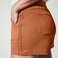 Ženske kratke hlače u prodaji ženski meki rastezljivi skraćeni džepovi mekani osjećaj ne, a nema patentnih