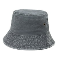 HonRane Fisherman šešir za zaštitu od sunca Čvrsta boja unise vintage ravni vrh Anti-UV mekani iskrivljeni