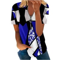 Žene ljetne vrhove kratki rukav V-izrez Bluze i košulje za prodaju modne žene Ljeto tiskanje kratkih