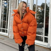 Kali_store parka za žene Ženska jakna za žensku jaknu Topli zimski kaput sa padajućom i zimskom narančamom,