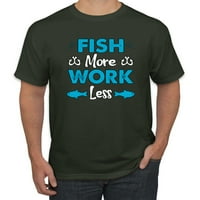 Divlji bobby, riba više radova manje pro ribolovci, ribolov, muškarci grafički tee, šumska zelena, velika