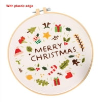 -Gxg prekriženi božićni božićni ukras vez diy craft poklon umjetničko djelo, tip 1, plastični okvir