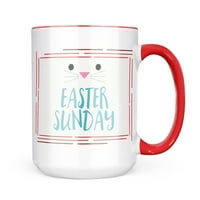 Neonblond Uskrs Nedjelja Uskrsni zeko za krijumčaru za lice za ljubitelje čaja za kavu