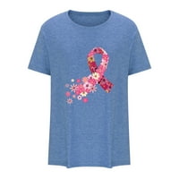 Fanxing Ženske borbene majice s kratkim rukavima ružičaste košulje Grafički karcinom karcinosa Fall