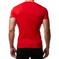 mužjak casual solid color Top majica V bluza od vrata čvrstog raglan rukava s majicom bluza majica
