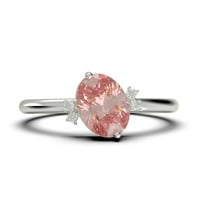 Zasljepljujući minimalistički i dijamantski morgan i dijamantski movali zaručni prsten, vjenčani prsten
