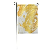 Žuta od marljivih tekućih tekućih akvarela uzorak zlatna i crna vrtna zastava ukrasna zastava kuće baner